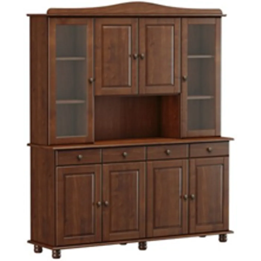 Finestra Rubi 4 4 Door Buffet Hutch L1689 x W430 x H1970mm Coffee No Warranty