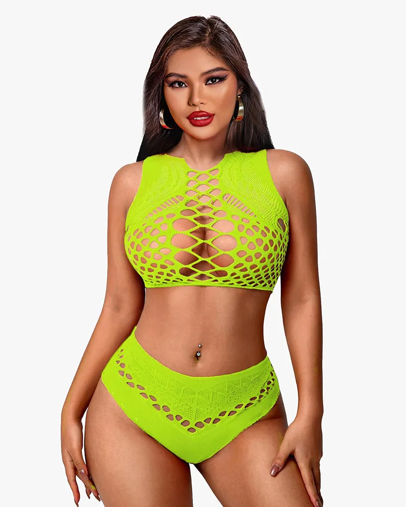 Fishnet Sexy Mesh Body Lingerie Set