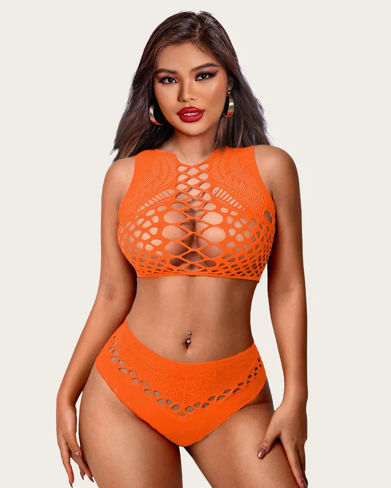 Fishnet Sexy Mesh Body Lingerie Set