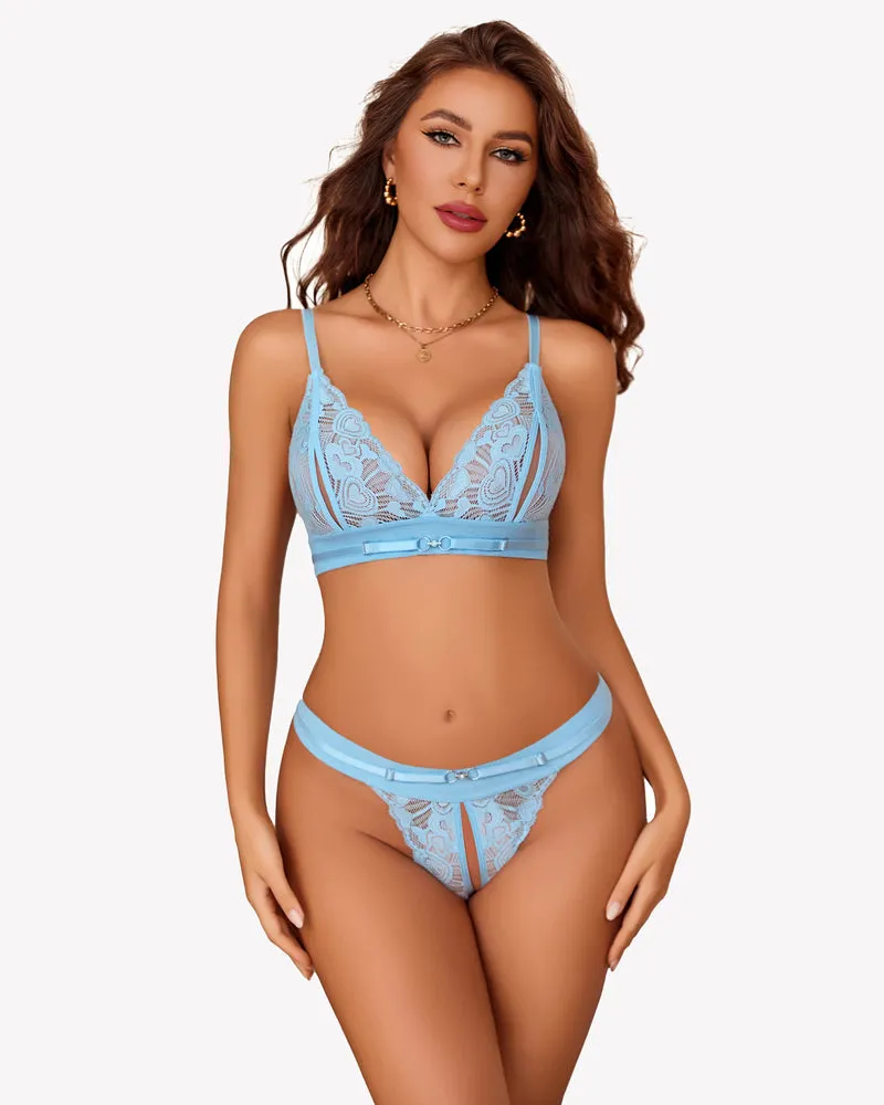 Floral Lace Bra and Panty Sets