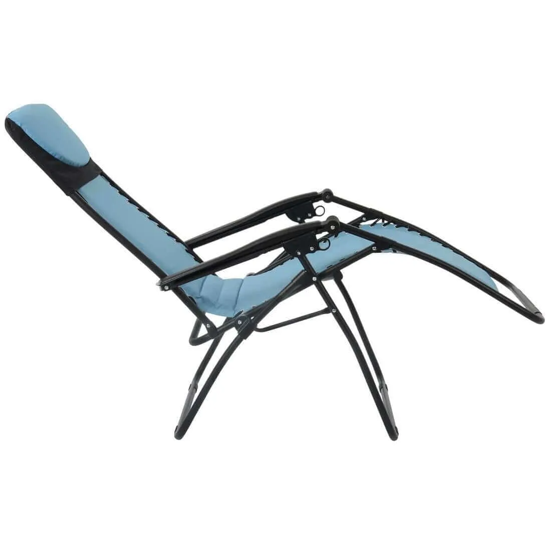 Garden Recliner Chair Zero Gravity Reclining Relaxer Padded Seat in Turquoise