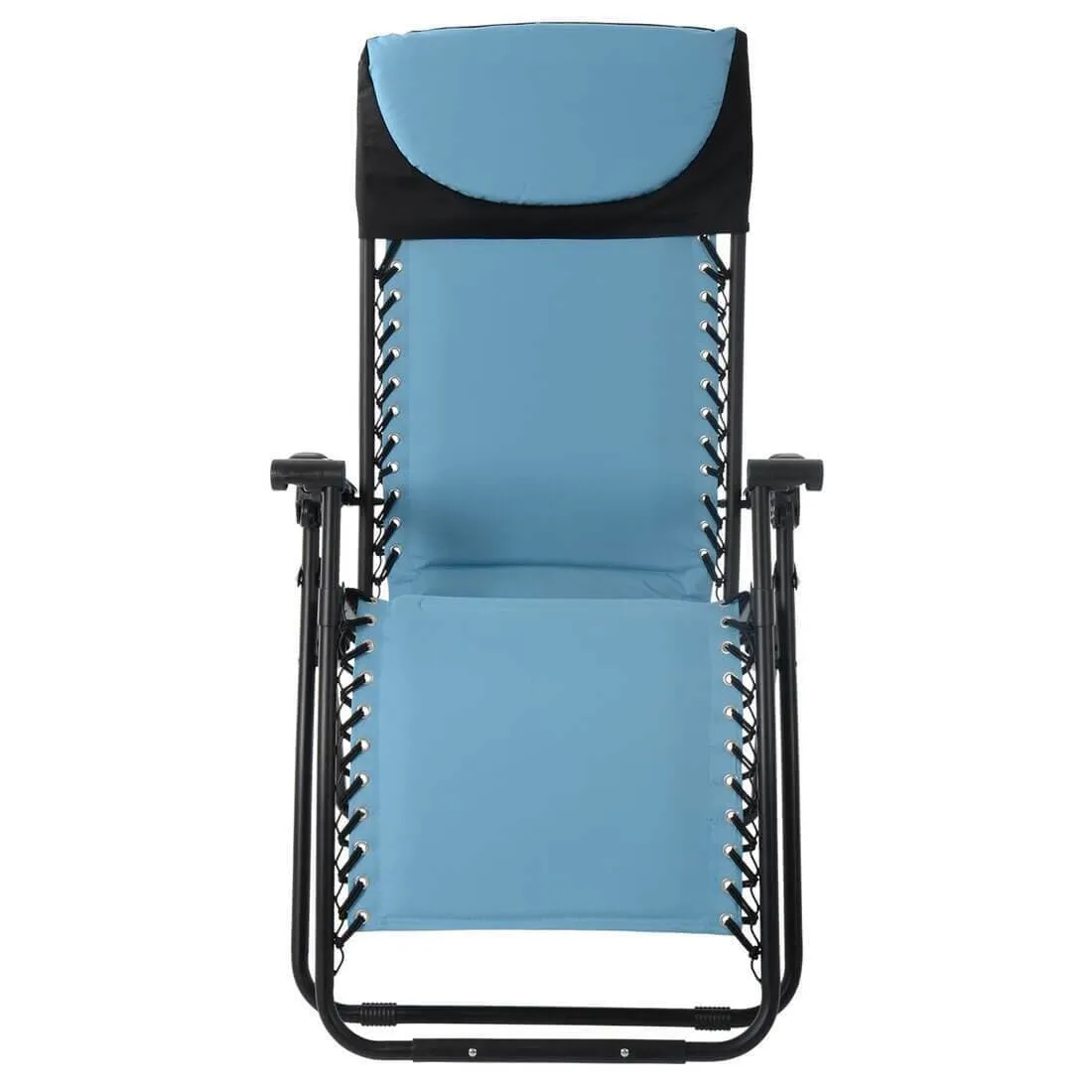 Garden Recliner Chair Zero Gravity Reclining Relaxer Padded Seat in Turquoise