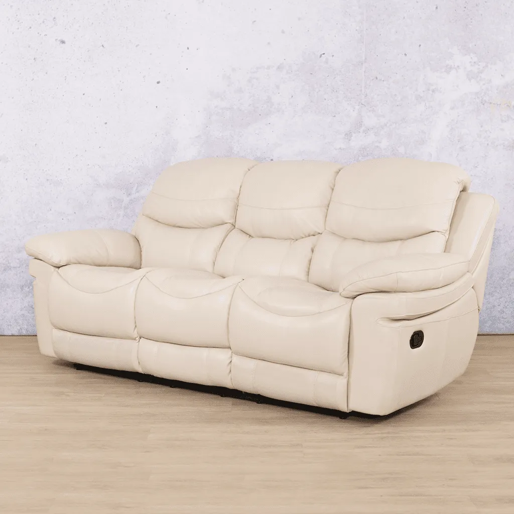 Geneva 3 Seater Leather Recliner