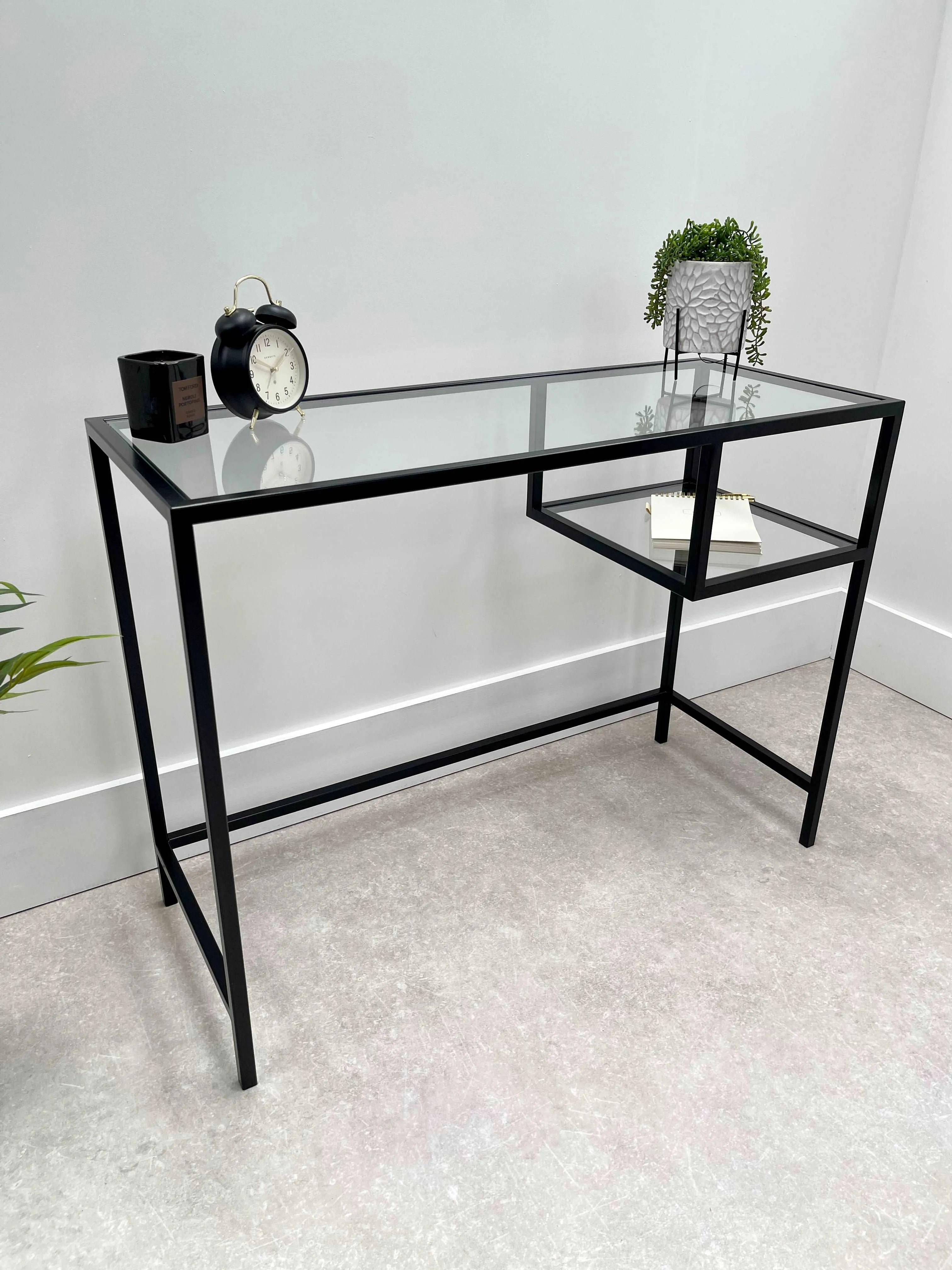 Glass Metal Office Desk