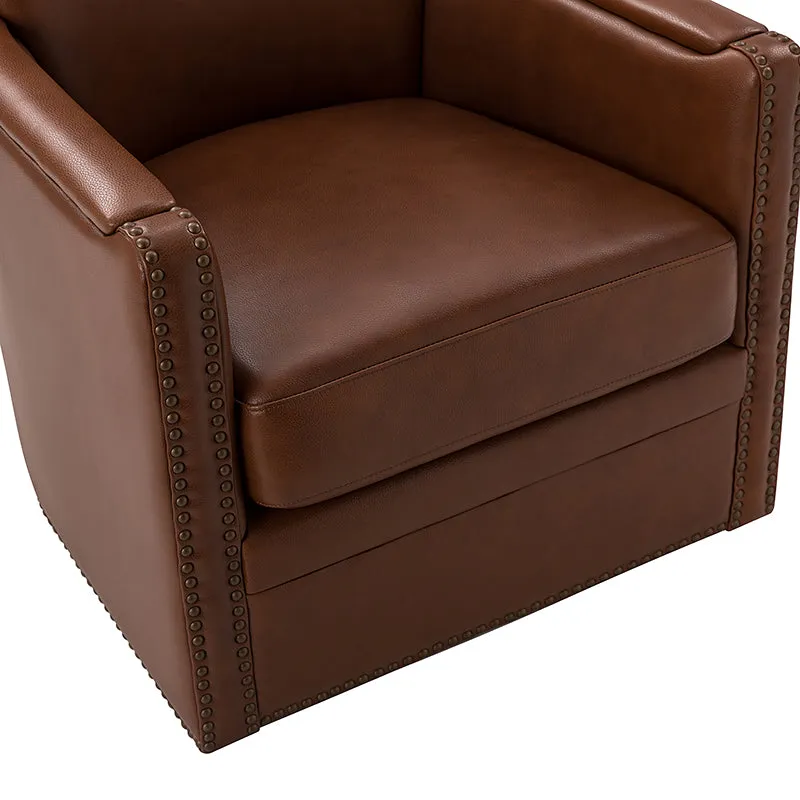 Gloria Genuine Leather Swivel Chair