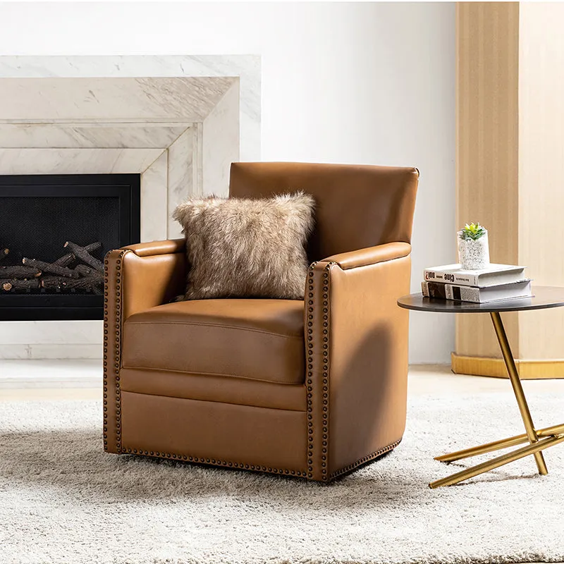 Gloria Genuine Leather Swivel Chair