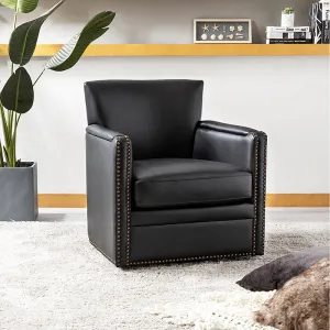 Gloria Genuine Leather Swivel Chair