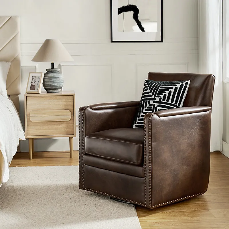 Gloria Genuine Leather Swivel Chair