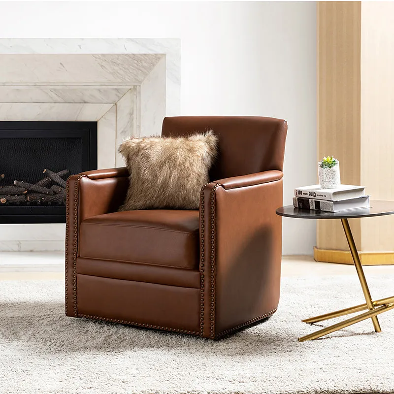 Gloria Genuine Leather Swivel Chair