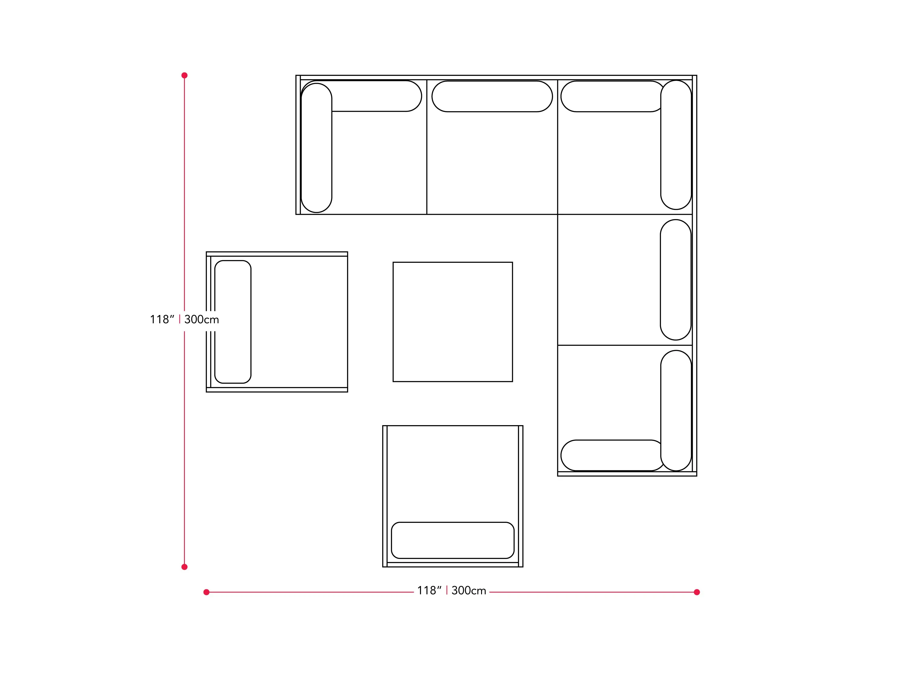 Grey And Blue 8pc L Shaped Outdoor Sectional