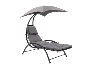 Grey Lounge Chair with Canopy