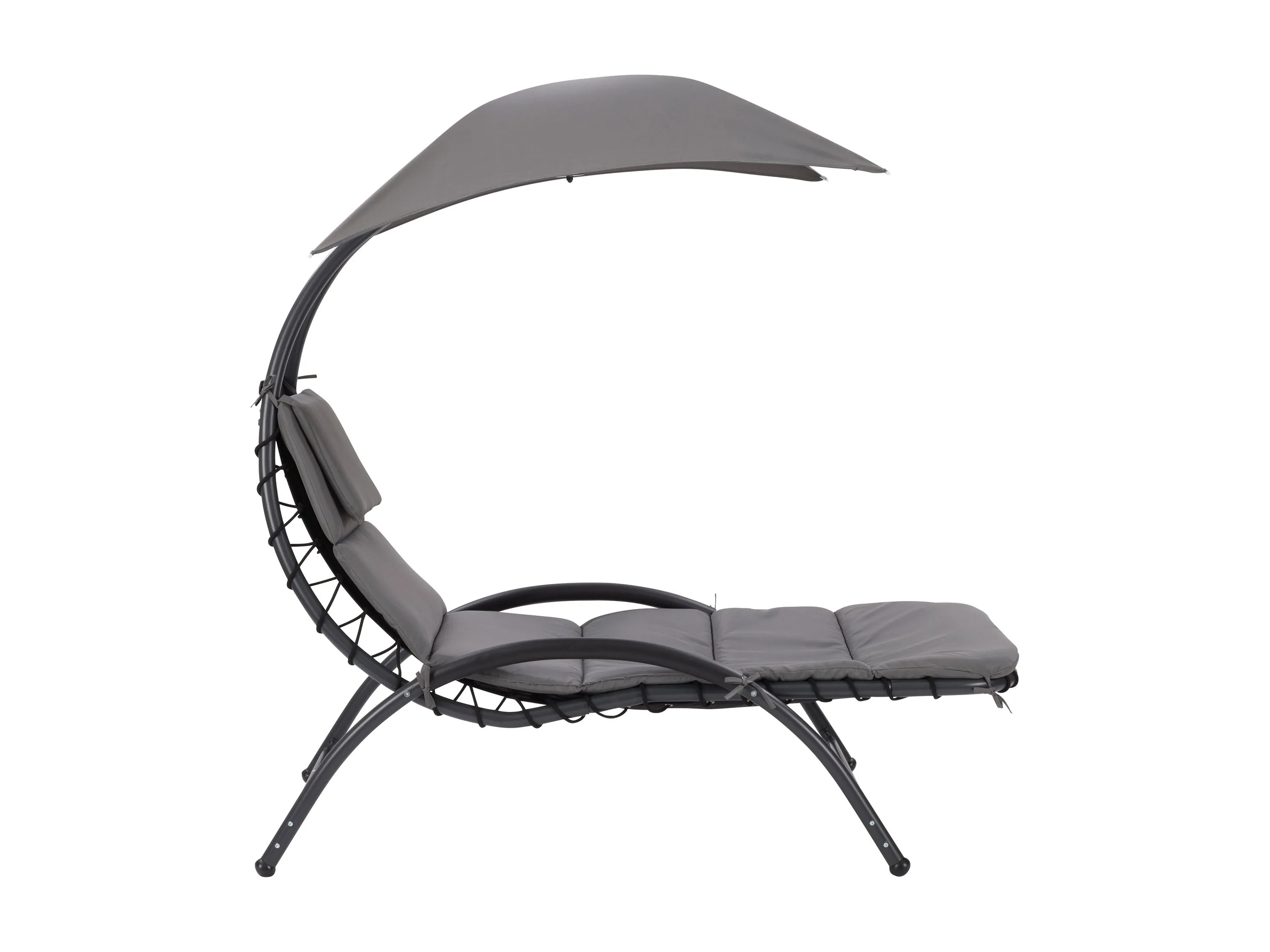 Grey Lounge Chair with Canopy