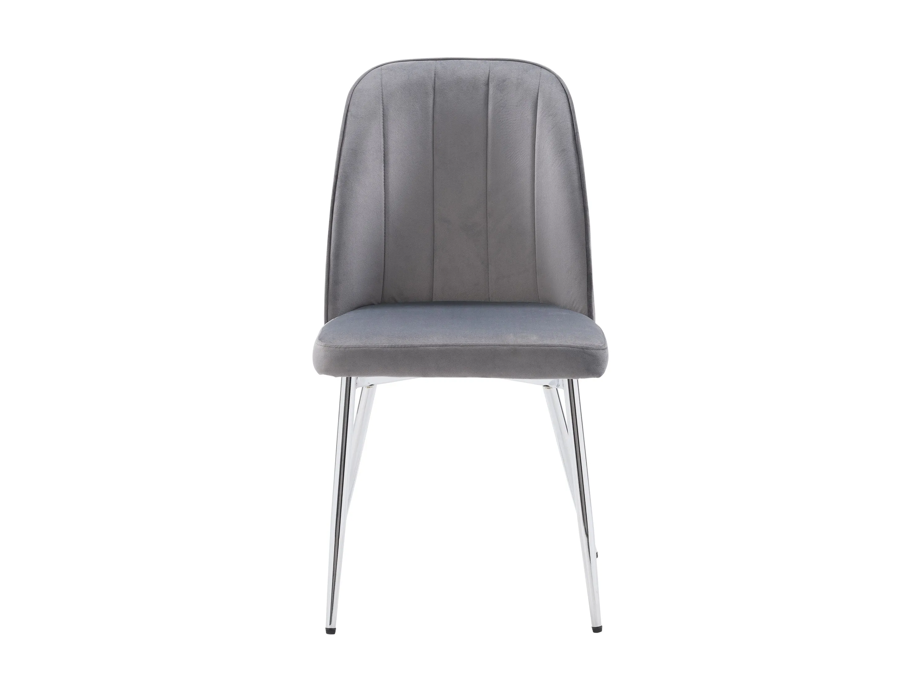 Grey Velvet Dining Room Chairs, Set of 2