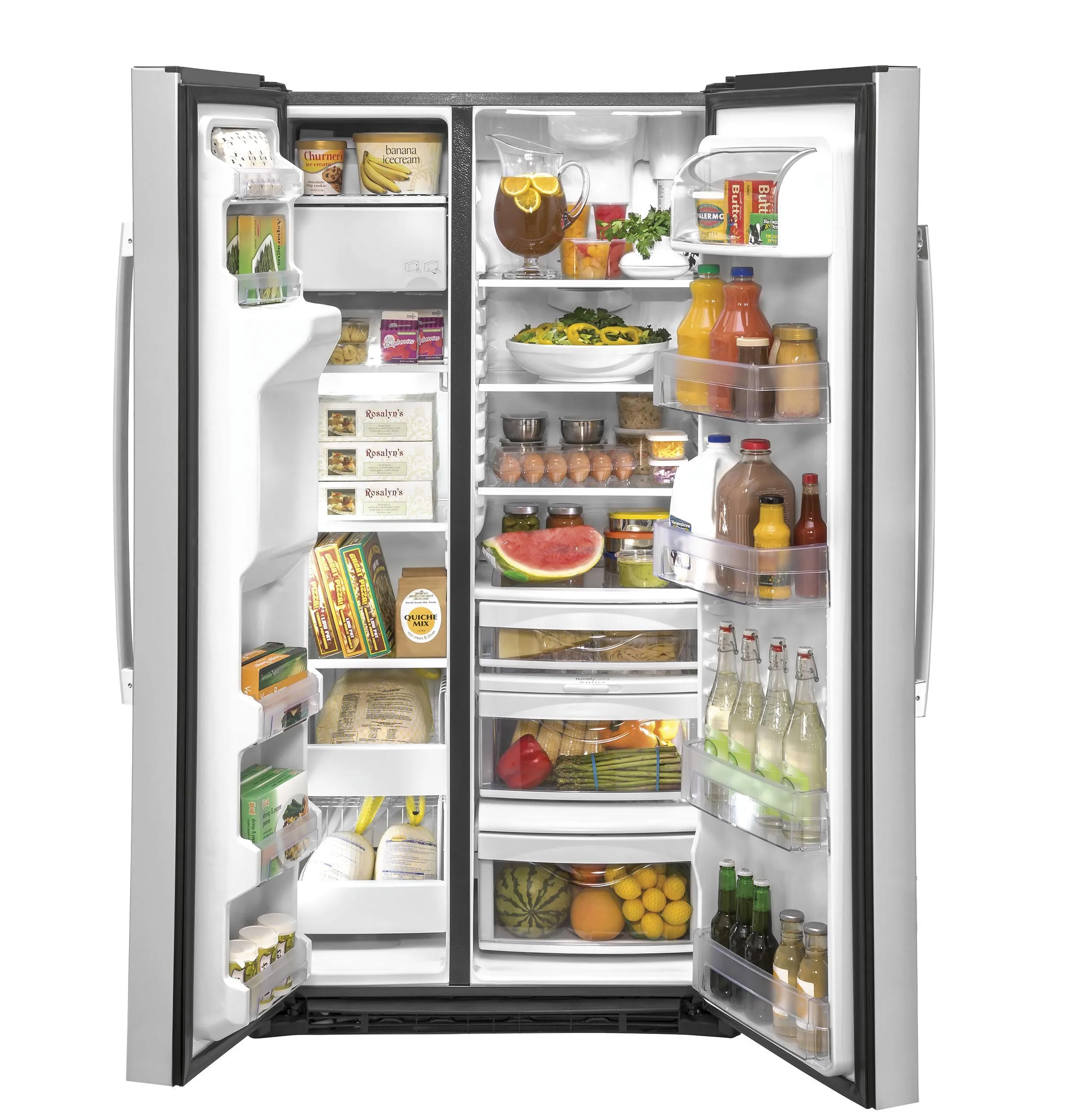 GZS22IYNFS GE® 21.8 Cu. Ft. Counter-Depth Fingerprint Resistant Side-By-Side Refrigerator