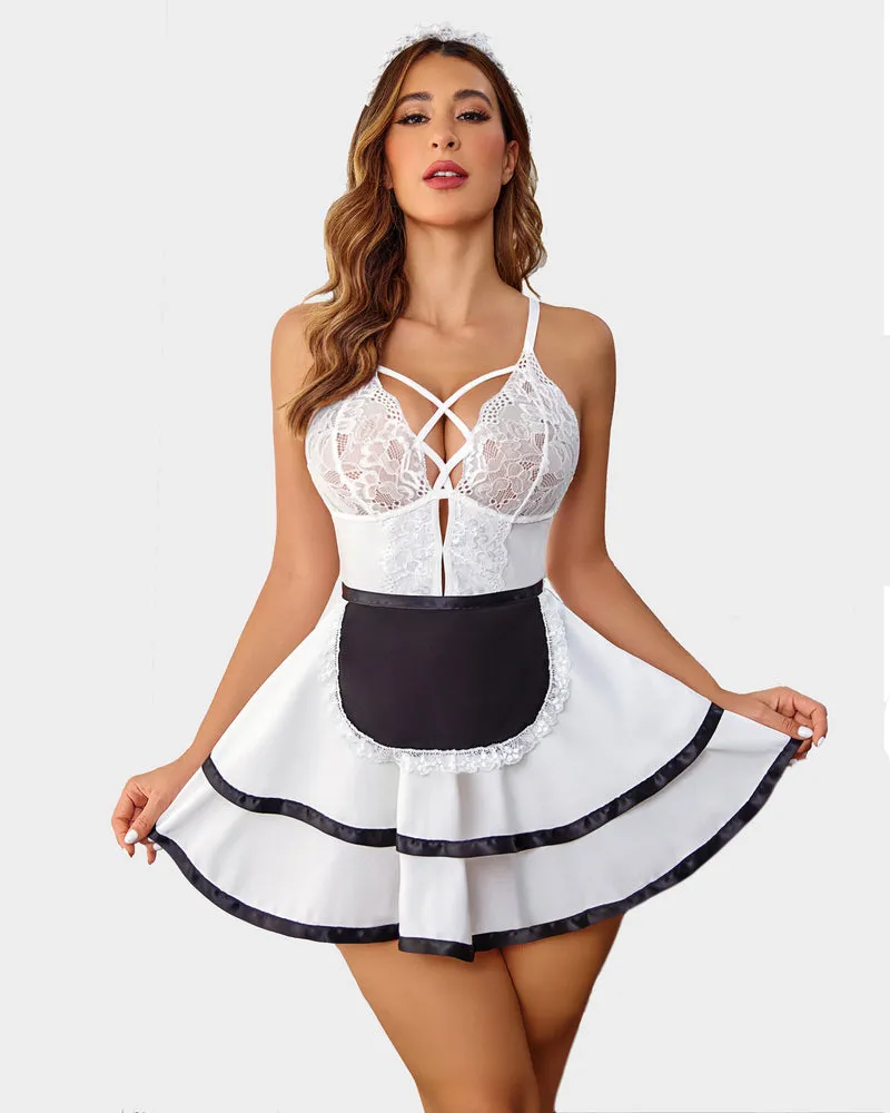 Halloween Maid Lingerie French Maid Costume