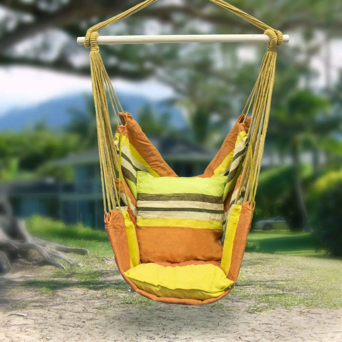 Hanging Rope Hammock Chair - Sorbus