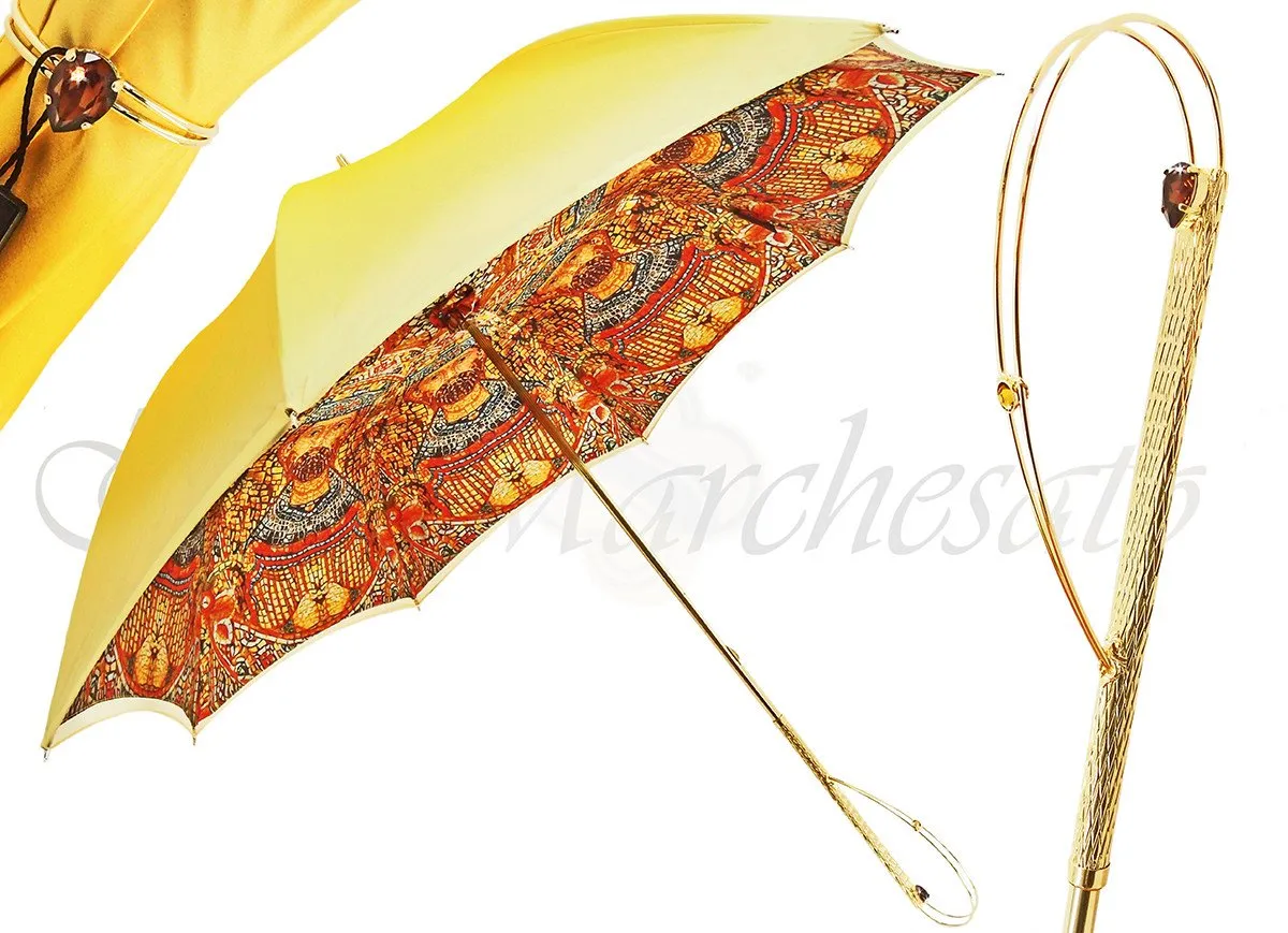 il Marchesato Luxury Gradient Yellow Umbrella, Double Cloth