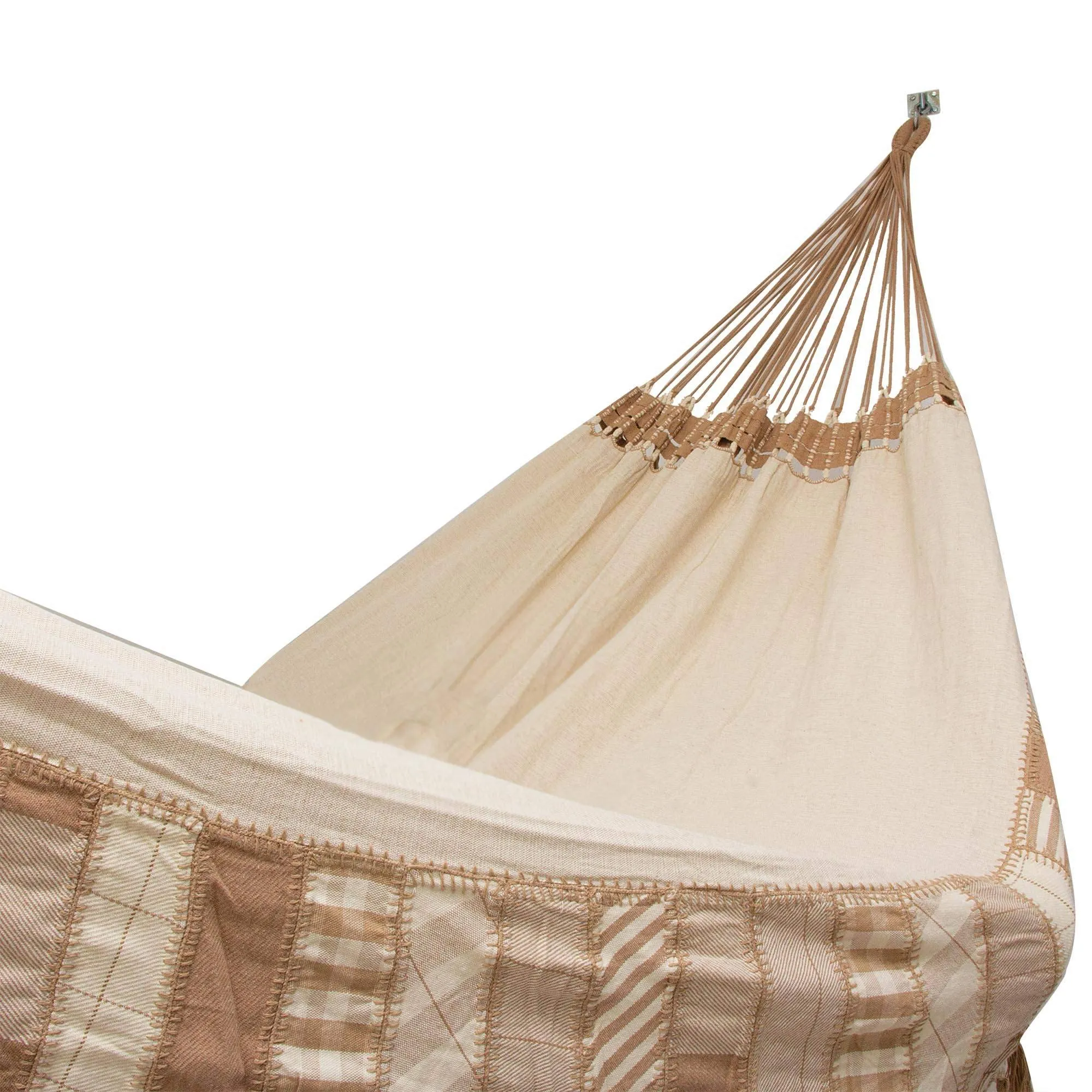 Ivory Cotton Hand Woven Fabric Hammock, - NOVICA