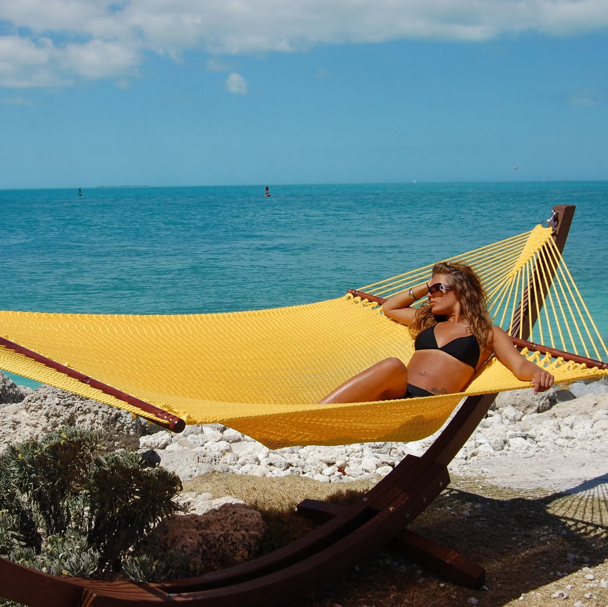 Jumbo Caribbean Hammock - Yellow