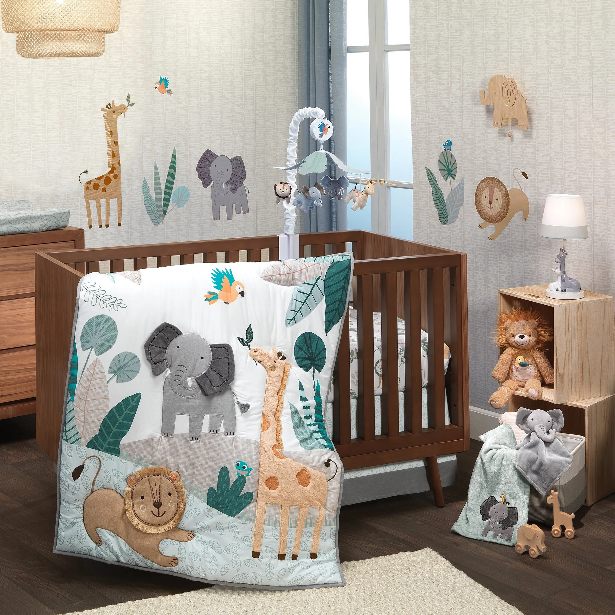 Jungle Friends Cotton Fitted Crib Sheet