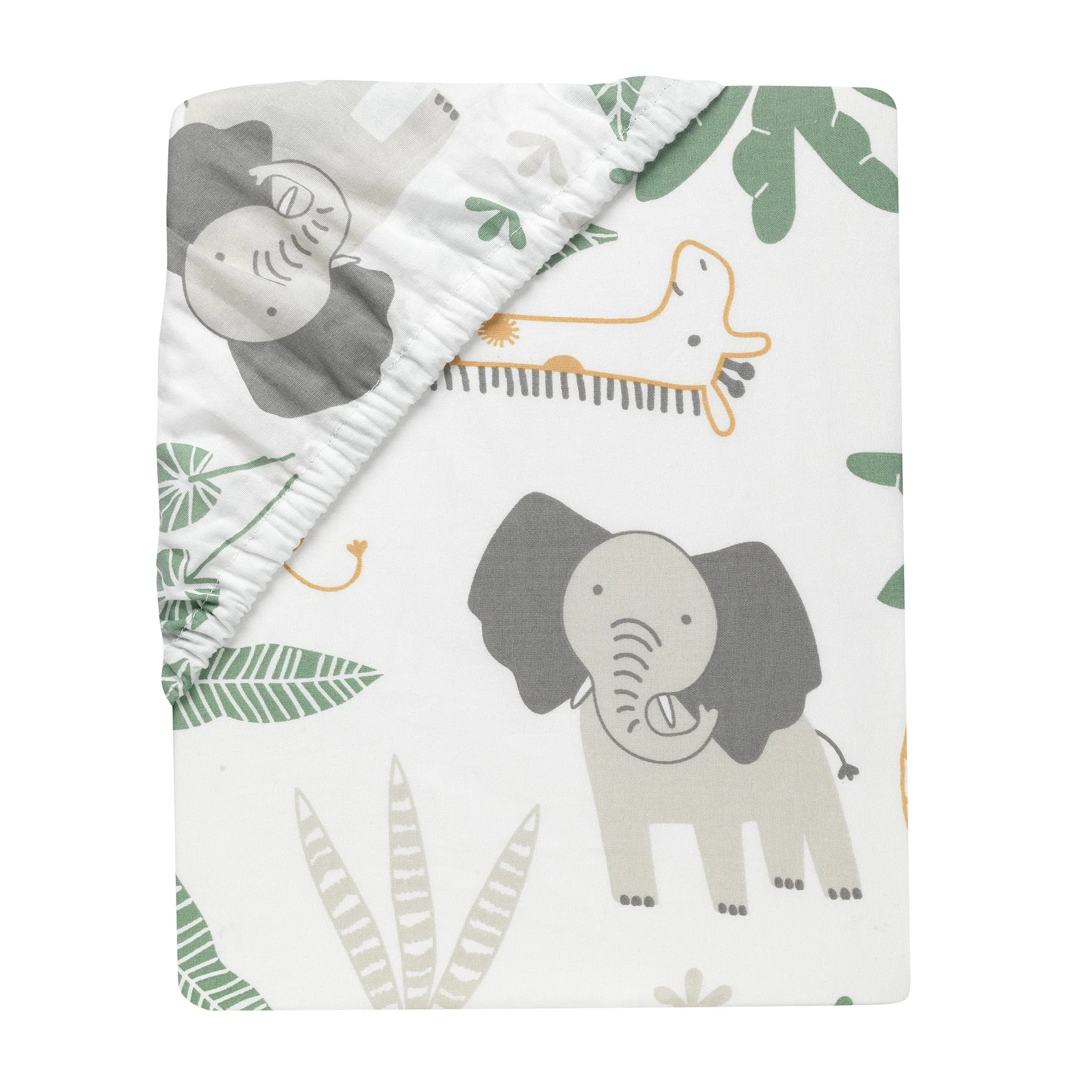 Jungle Friends Cotton Fitted Crib Sheet