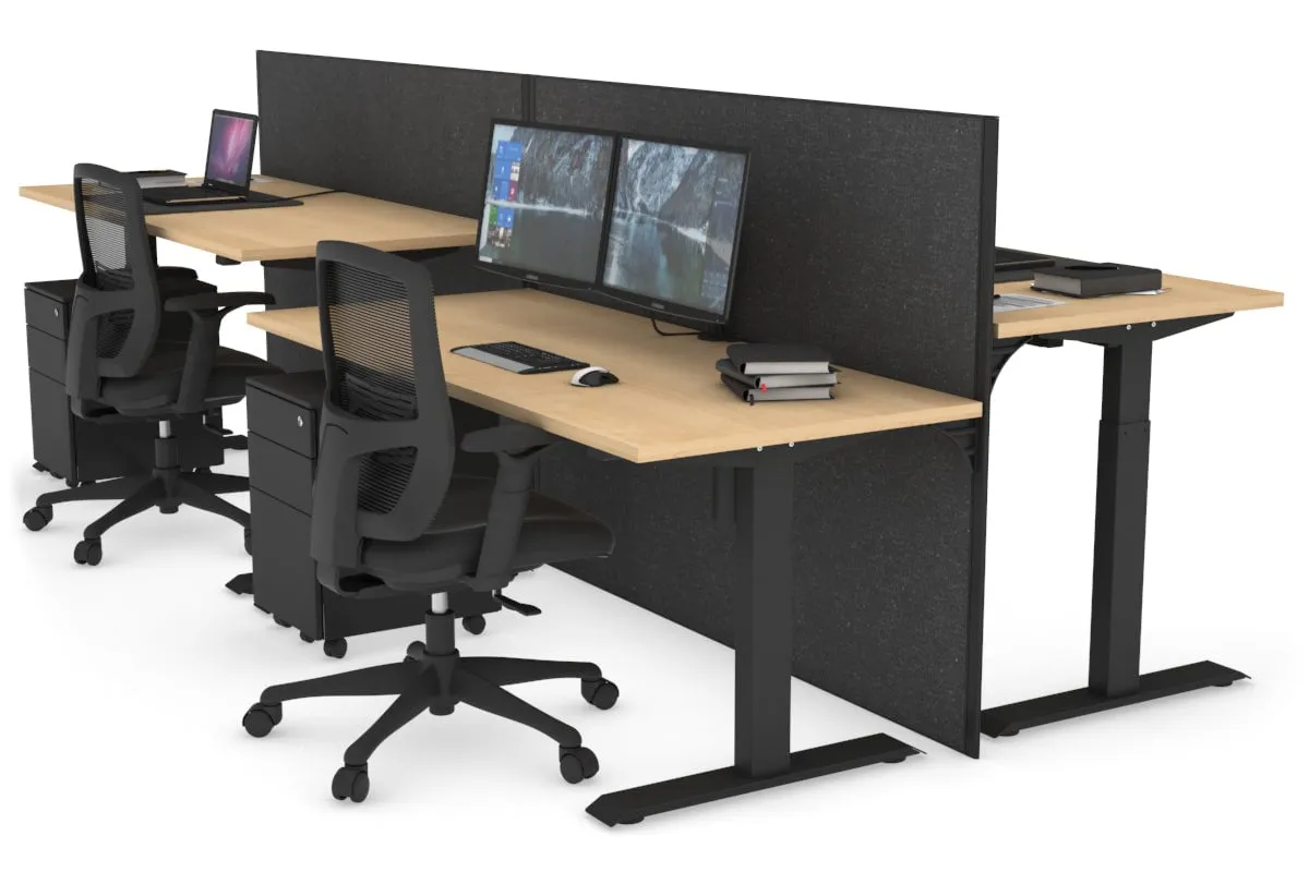 Just Right Height Adjustable 4 Person Bench Workstation [1200L x 700W]