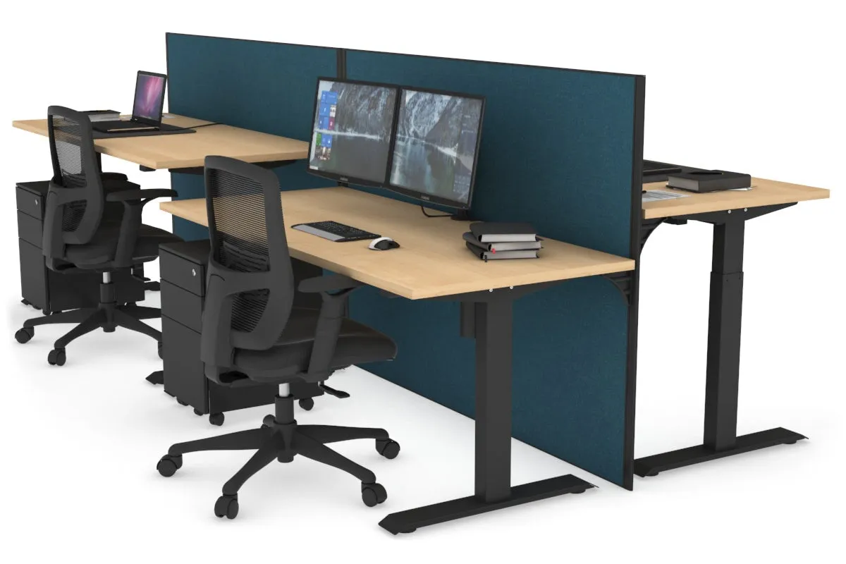 Just Right Height Adjustable 4 Person Bench Workstation [1200L x 700W]