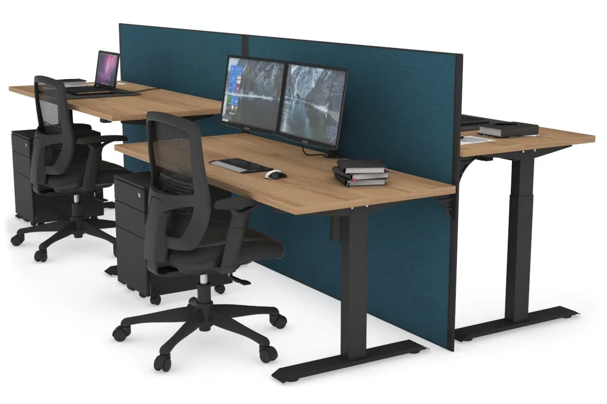 Just Right Height Adjustable 4 Person Bench Workstation [1200L x 700W]