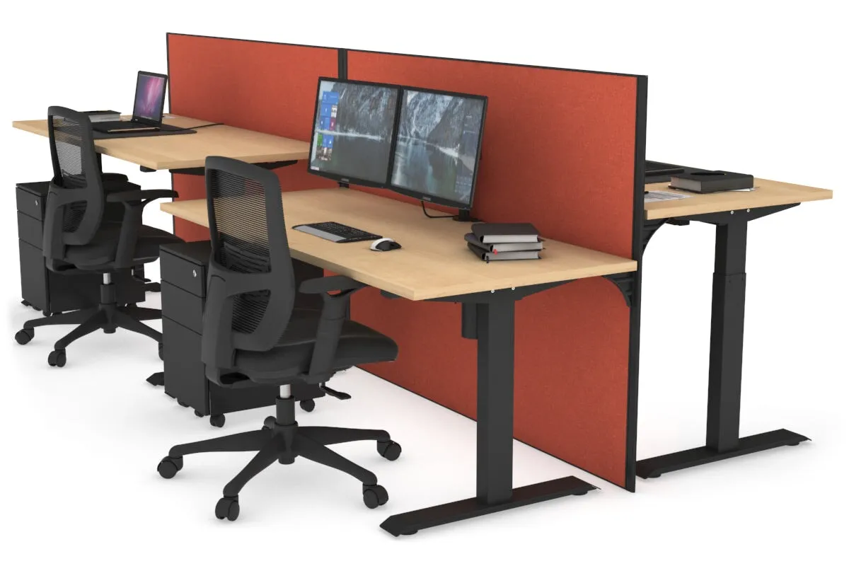 Just Right Height Adjustable 4 Person Bench Workstation [1200L x 700W]