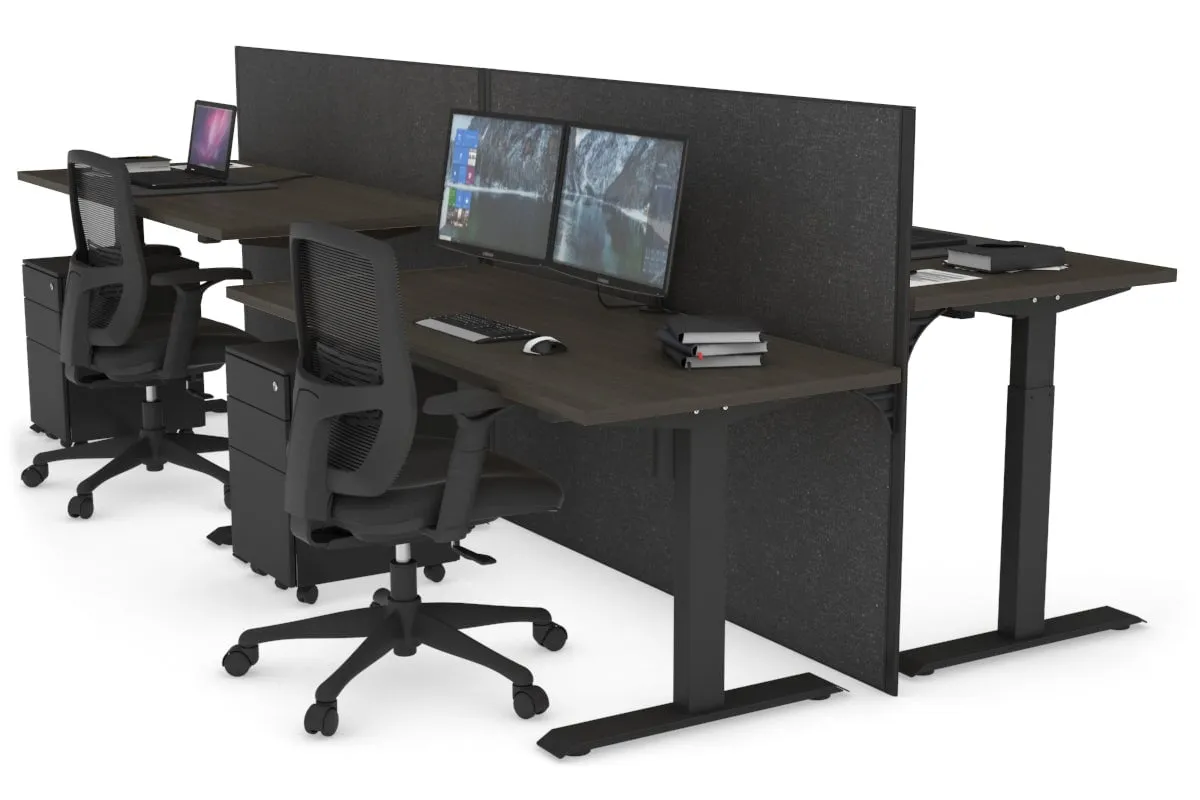 Just Right Height Adjustable 4 Person Bench Workstation [1200L x 700W]