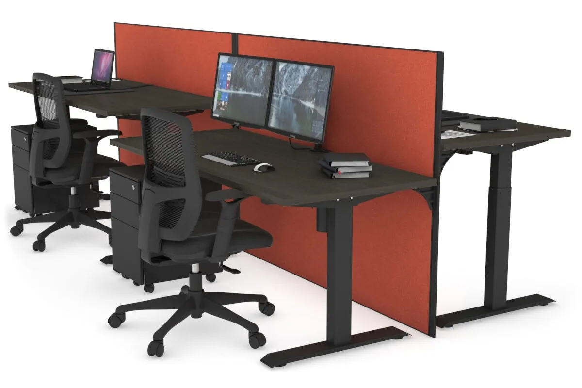 Just Right Height Adjustable 4 Person Bench Workstation [1200L x 700W]