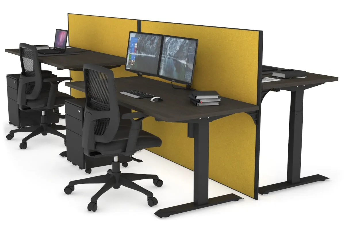 Just Right Height Adjustable 4 Person Bench Workstation [1200L x 700W]