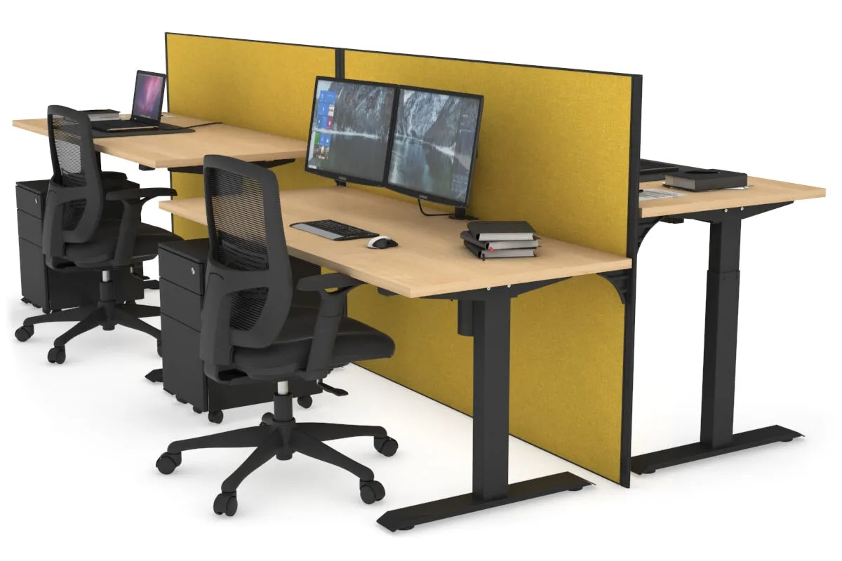 Just Right Height Adjustable 4 Person Bench Workstation [1200L x 700W]