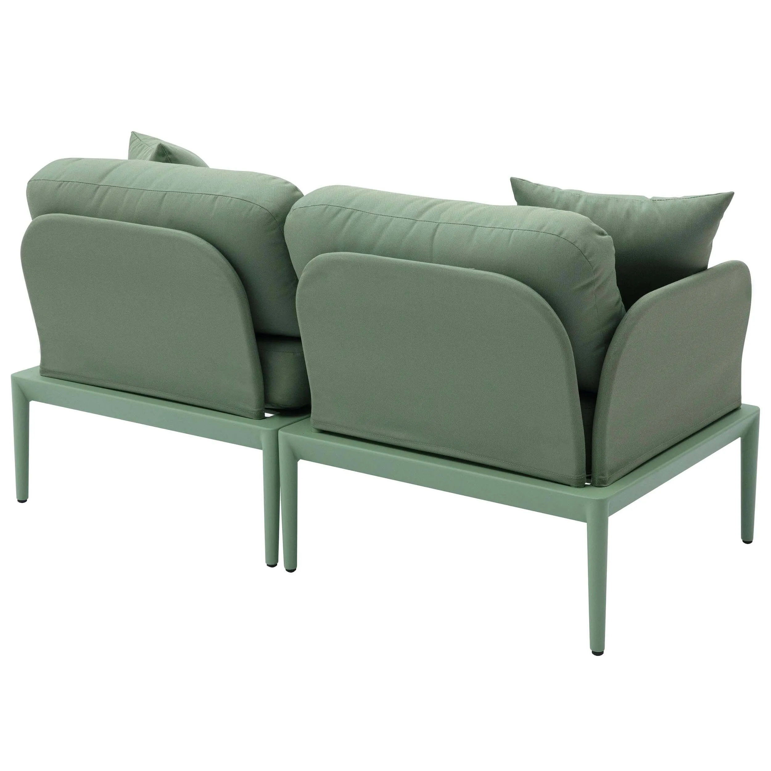 Kapri Outdoor Modular Loveseat, Moss Green