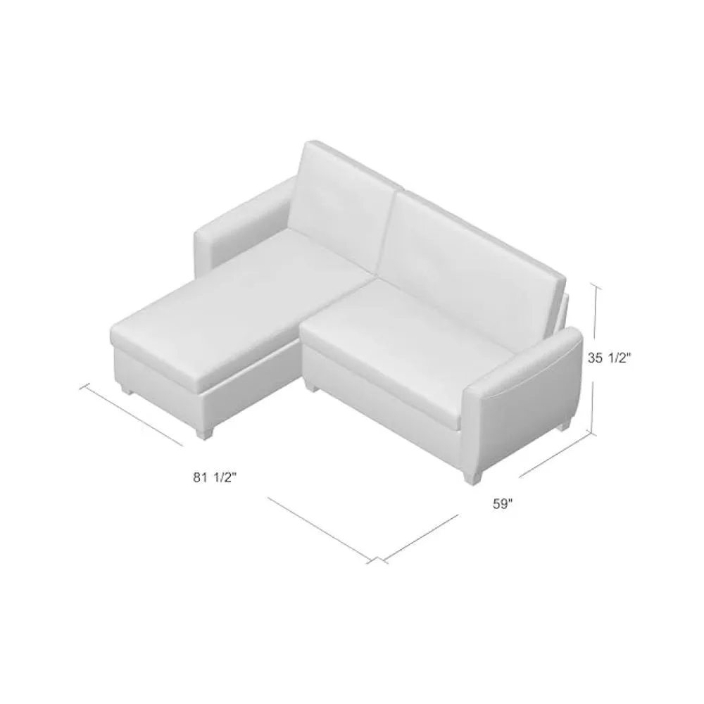 kelvin 4 Seater L Shape Sofa With Storage For Living Room