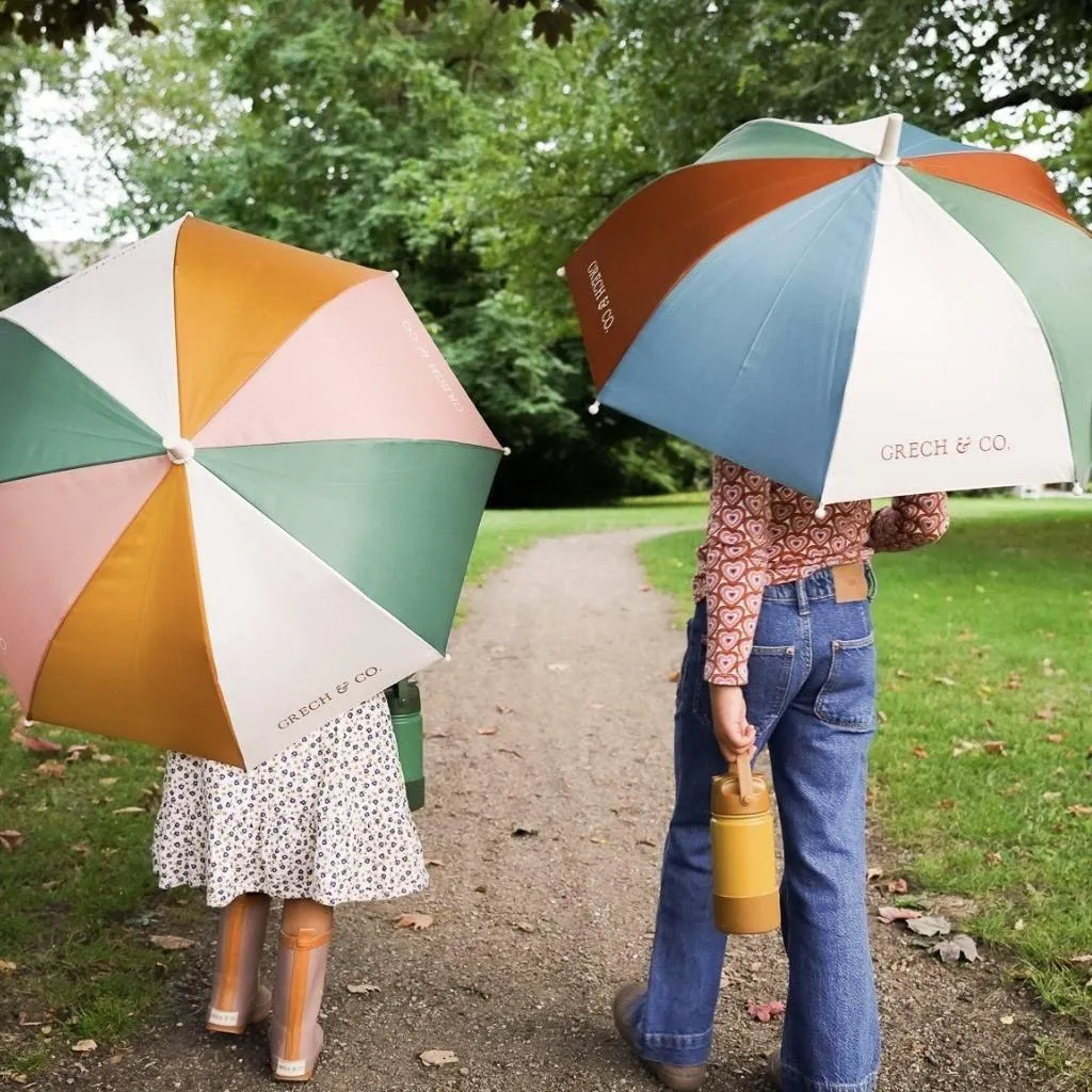 Kids Rain   UV Sun Umbrella - Sunset Wheat