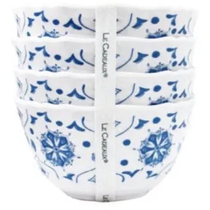 Le Cadeaux Moroccan Blue Tile Dessert Bowls 098MRCB