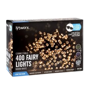 Lytworx 400 LED Warm White Connectable Party Fairy Lights