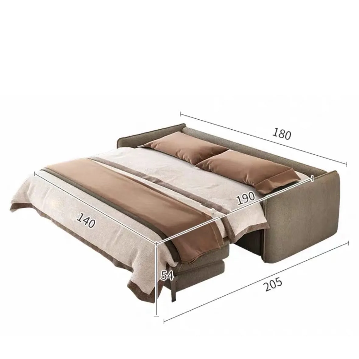 Maisey Scratch Resistant Foldable Sofa Bed with Mattress