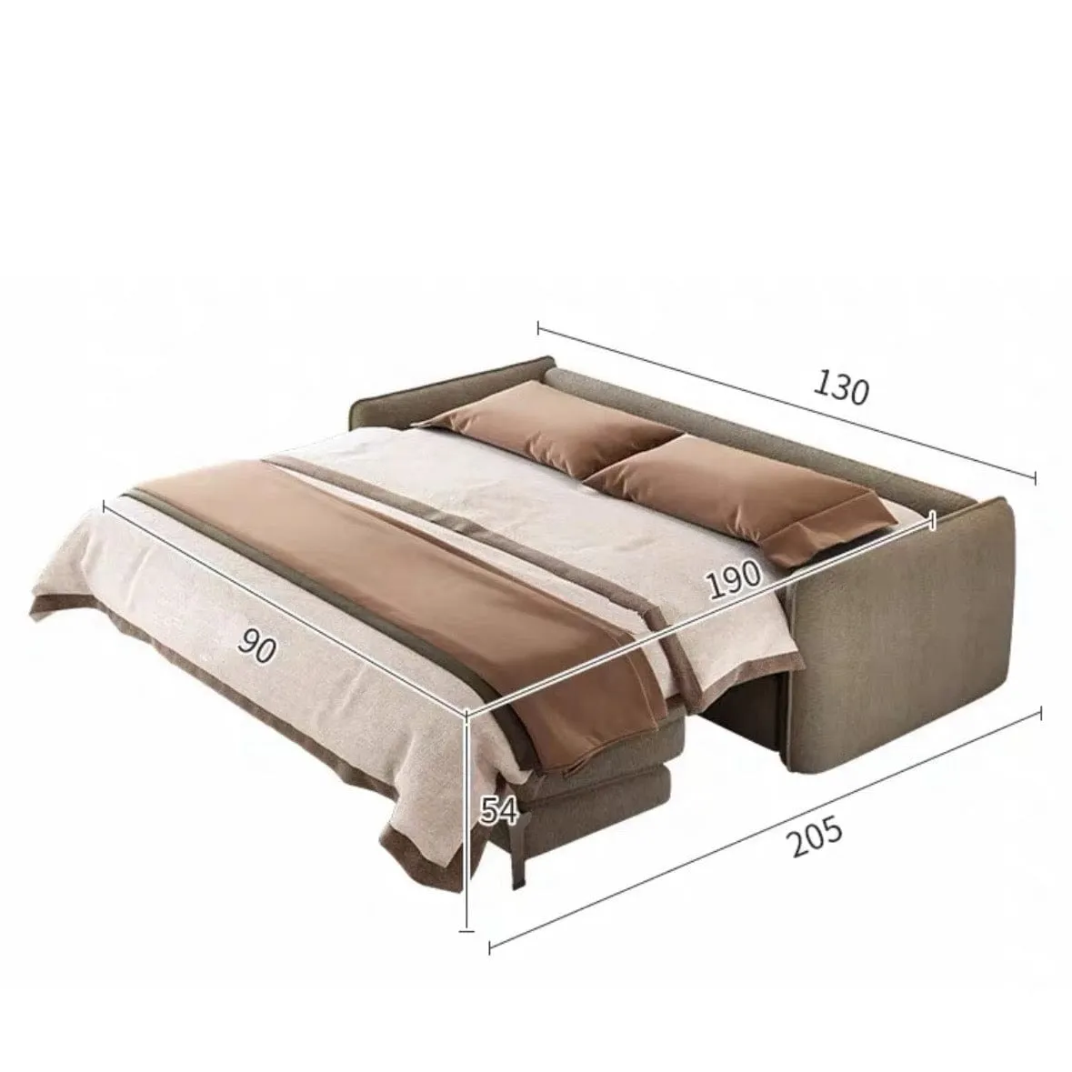 Maisey Scratch Resistant Foldable Sofa Bed with Mattress