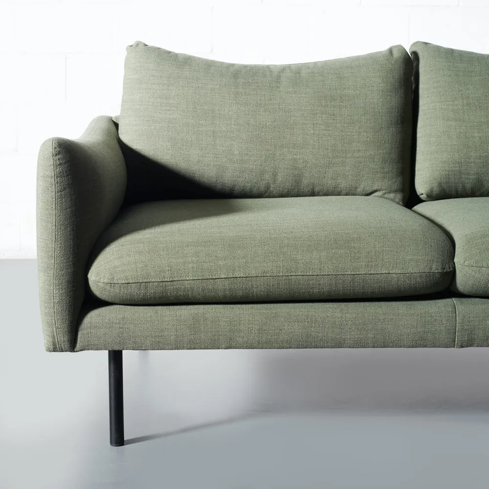 MAPLETON - Green Fabric 2-Seater Sofa