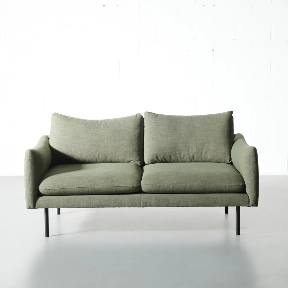 MAPLETON - Green Fabric 2-Seater Sofa