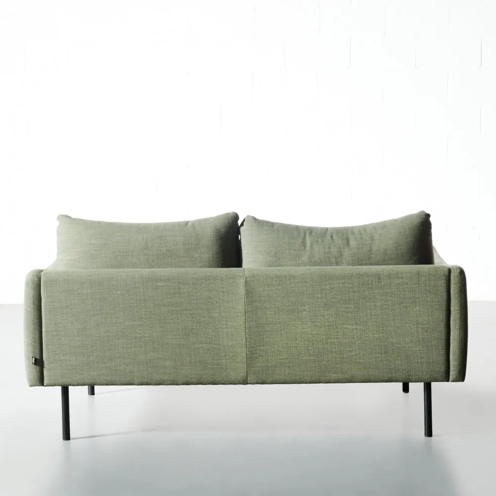 MAPLETON - Green Fabric 2-Seater Sofa