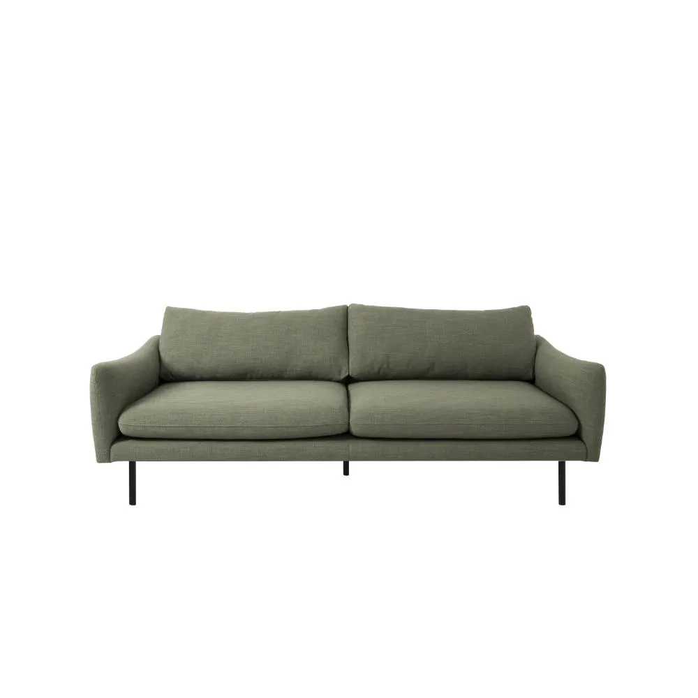 MAPLETON - Green Fabric 3-Seater Sofa