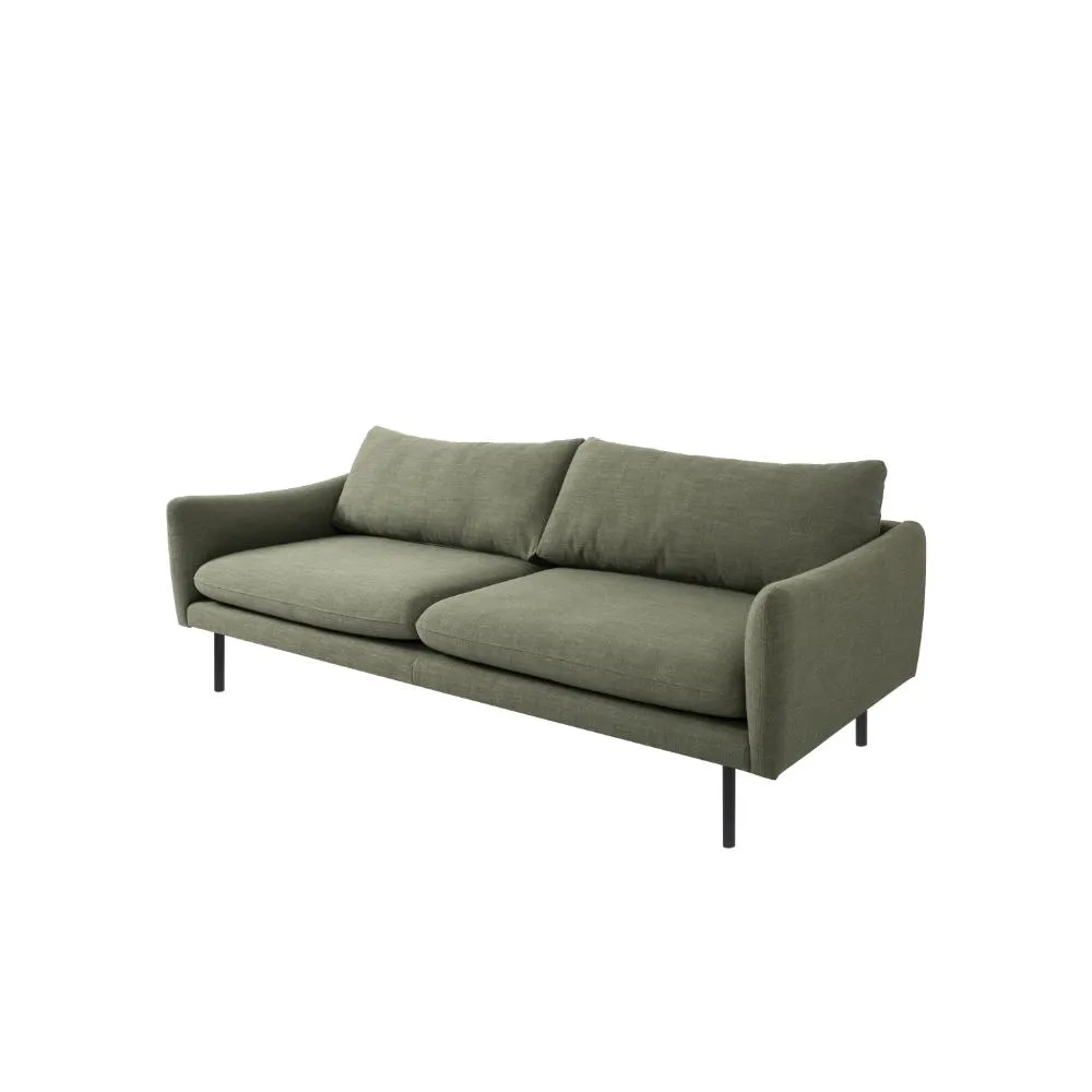 MAPLETON - Green Fabric 3-Seater Sofa