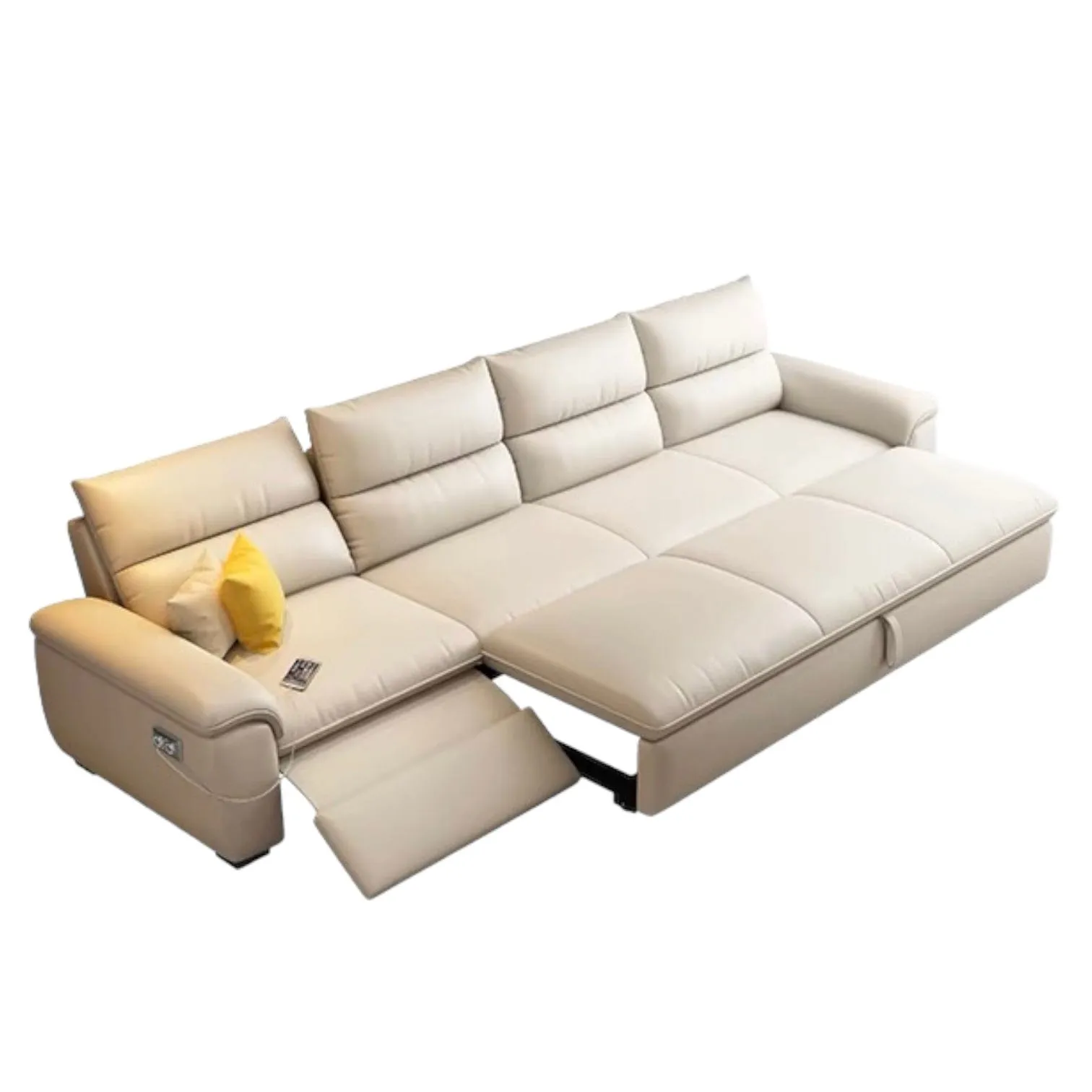 Maurice Electric Recliner Leather Sofa Bed