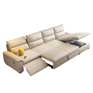 Maurice Electric Recliner Leather Sofa Bed