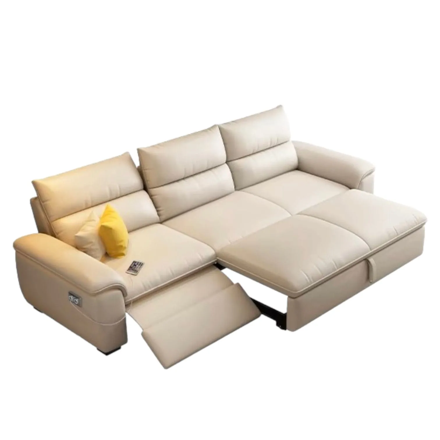 Maurice Electric Recliner Leather Sofa Bed