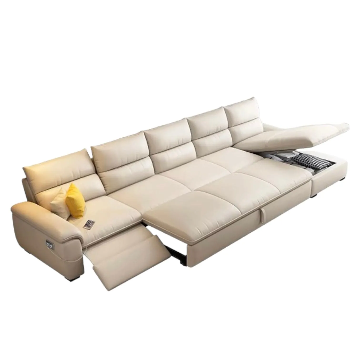 Maurice Electric Recliner Leather Sofa Bed