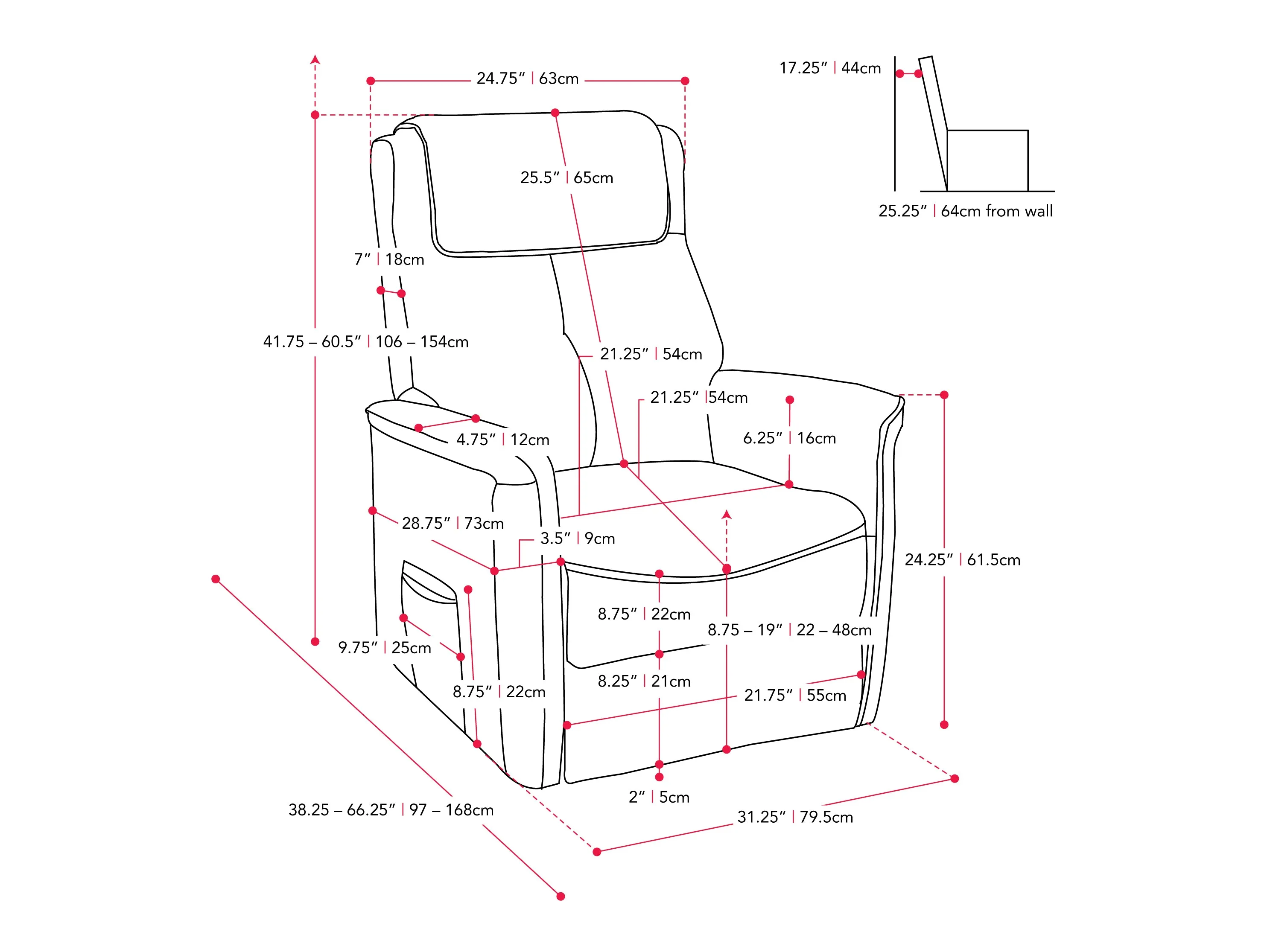 Medium Grey Power Lift Recliner